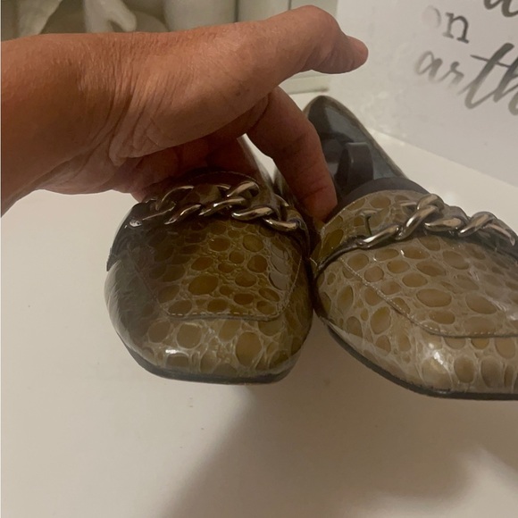 Enzo Angeloni, beautiful lime color, leather shoes with the thick silver chain - Picture 2 of 10